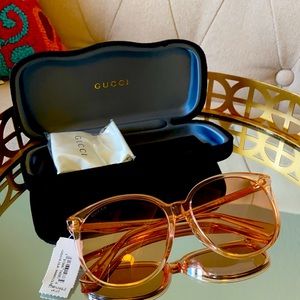 NWT Authentic Gucci 57mm Round Sunglasses
